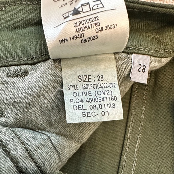 JOE’S Jeans Mid Rise Crop Boot Coated Green Olive Dark Green Women Size 28 $228 - Picture 13 of 13